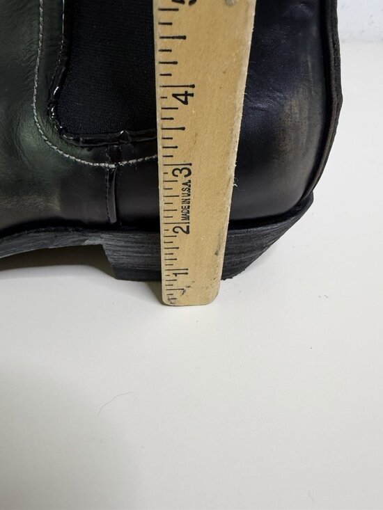 Old Gringo Men 10.5 Western Chelsea Leather Boots Black Patent Cap Toe Unworn